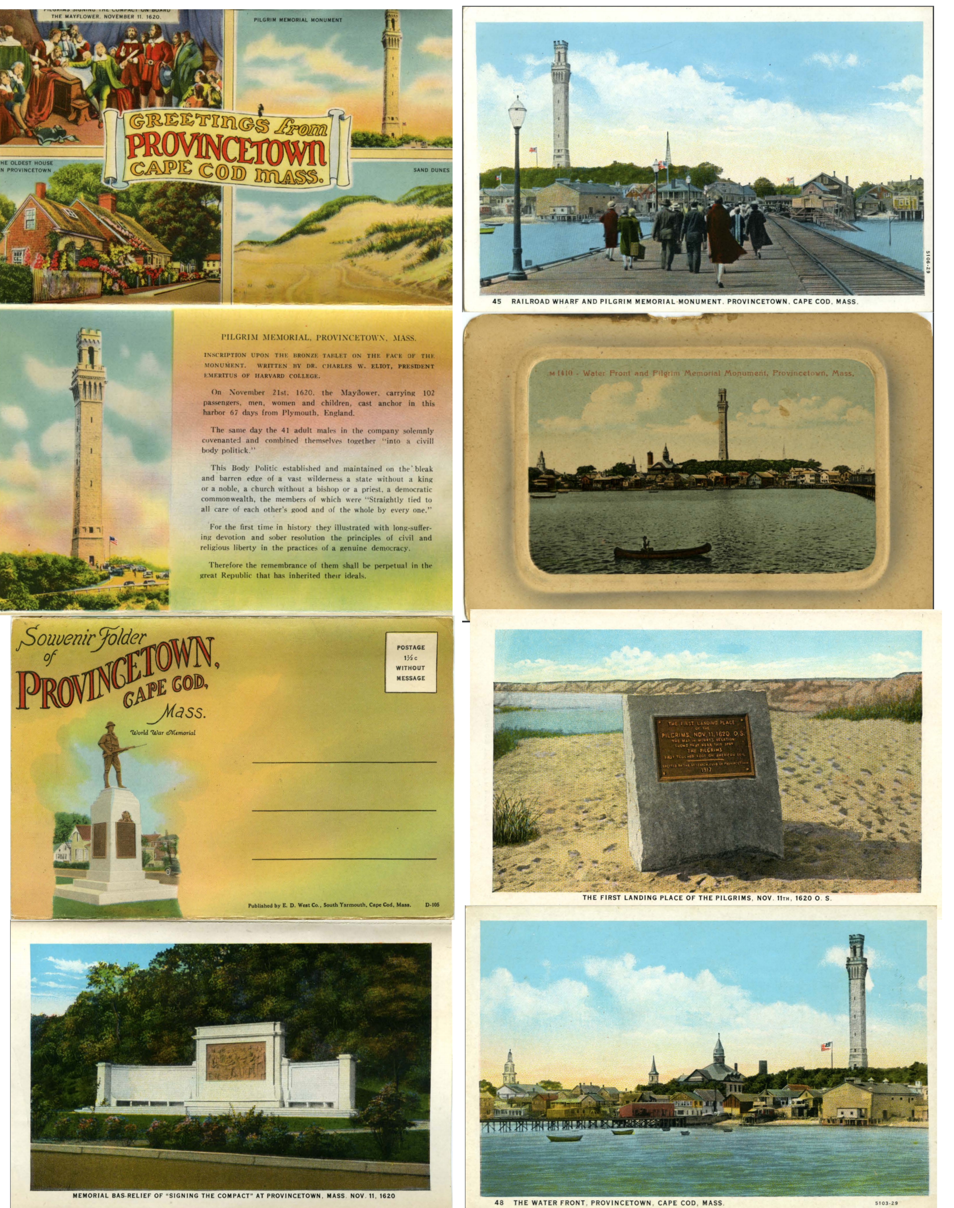 Postcards depicting historical events